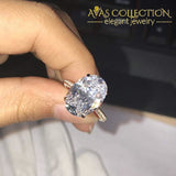 5 Carats Oval Cut Rose Women Wedding Rings Engagement Ring