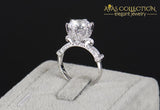 4Ct Flower Crown Ring Design Rings