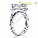 5 Ct Cushion Cut Engagement Ring Set Rings