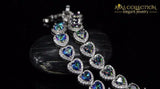 Mystic Light Blue Crystal Love / Avas Collection Bracelet Chain & Link Bracelets