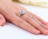 1.5 Carat  Engagement Ring Solid 925 Sterling Silver/ High Polished - Avas Collection