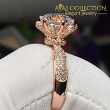 3Ct Flower Engagement Ring Rings