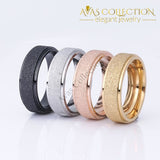 Titanium Steel Ring /black /rose /gold /silver Frosted Rings