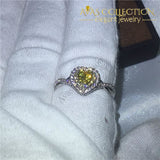 1 Carat Yellow Heart Ring Rings