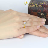 0.8 Ct Round Cut 10Kt Solid Yellow Gold Rings