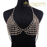 Rhinestone Hollow Bra Chain Necklaces