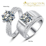 Round Cut His And Hers Set Rings
