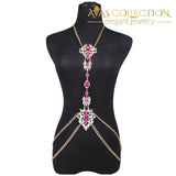 Rhinestone Sunflower Body Chain Necklace Necklaces