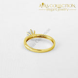 0.8 Ct Round Cut 10Kt Solid Yellow Gold Rings