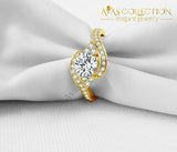 0.8 Ct Round Cut- 10Kt Yellow Gold Rings