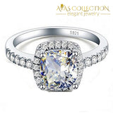 4 Carat Sterling Silver 925 Luxury Engagement Ring - Avas Collection