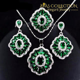 Elegant Design Big Square 3 Piece Jewelry Set Sets