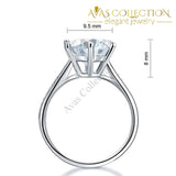 3 ct  Engagement Ring  Solid 925 Sterling Silver/ High Polished - Avas Collection