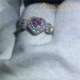 Heart Shape Pink Promise Ring Rings