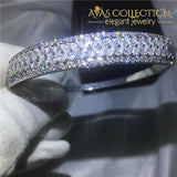 Classic Design Bracelet- White Gold Filled/ Avas Collection Bracelet Bangles