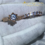 3 Carat Flower Ring Set Home