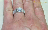 Mens 8*8Mm 3Ct Ring ( Black Rose Gold Or Silver) Rings