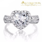 2 Carat Heart Cut Engagement Ring Rings