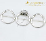 3Pcs Wedding Set Rings