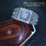 10Kt White Gold Filled Roud Cut Ring Rings