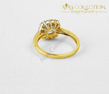 1.25 Ct Round Cut Cushion Halo Wedding Ring Rings