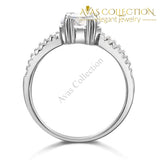 2 Carat Sterling Solid 925 Silver Engagement Ring / High Polished - Avas Collection