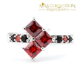 Red Poker Shape Joker Ring - Avas Collection