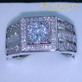10Kt White Gold Filled Roud Cut Ring Rings
