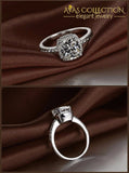 4 Carat Sterling Silver 925 Luxury Engagement Ring - Avas Collection