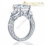 3-Stones 4 Ct Princess Cut Rings