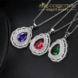 Dazzling Pear Drop 3 Piece Jewelry Set Blue / 7 Sets