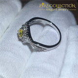 1 Carat Yellow Heart Ring Rings