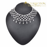 Multi Layer Tassel Rhinestone Choker Necklace - Avas Collection