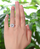 3 Carat Cushion Cut Solid 925 Sterling Silver Engagement Ring - Avas Collection