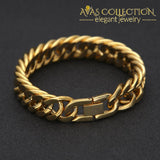 Classic Gold Cuban Link Bracelet Chain & Bracelets