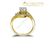 0.8 Ct Round Cut- 10Kt Yellow Gold Rings