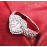 Heart Cut Promise Ring Rings