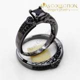 Dark Night Lovers Set Rings