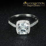 925 Sterling Silver  Rings Pink Blue for Women in 18k White Gold Finish - Avas Collection