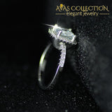 925 Sterling Silver  Rings Pink Blue for Women in 18k White Gold Finish - Avas Collection