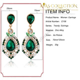 Elegant Fashion Style Crystal Dangle Earrings Drop