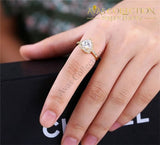 10mm Heart Engagement Ring 24K Gold Filled  / Promise Ring - Avas Collection