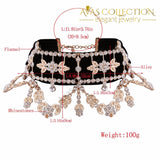 Crystal/ Rhinestone Choker Necklace - Avas Collection