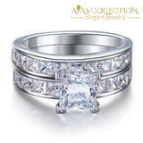 2-Pcs 1 Ct Princess Cut Ring Rings