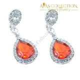 Drop Shape Alloy Imitation Crystal Earrings
