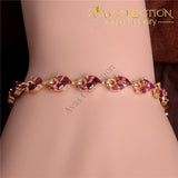 Shuangr Gold Color Womens Shiny Austrian Crystal Fashion Jewelry Perfect Bracelet Wholesale Chain &
