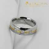 10Kt White Gold Filled Couples Set Rings