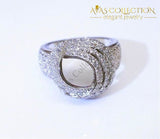 Winding Knot Cross Ring Gorgeous Hollow White Engagement Rings