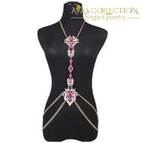 Rhinestone Sunflower Body Chain Necklace Necklaces