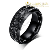 Dark Night Lovers Set Rings